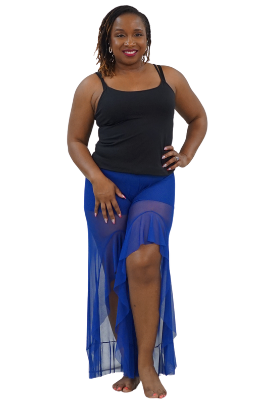 Royal blue mesh pants