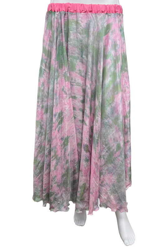 Tie dyed silk skirt