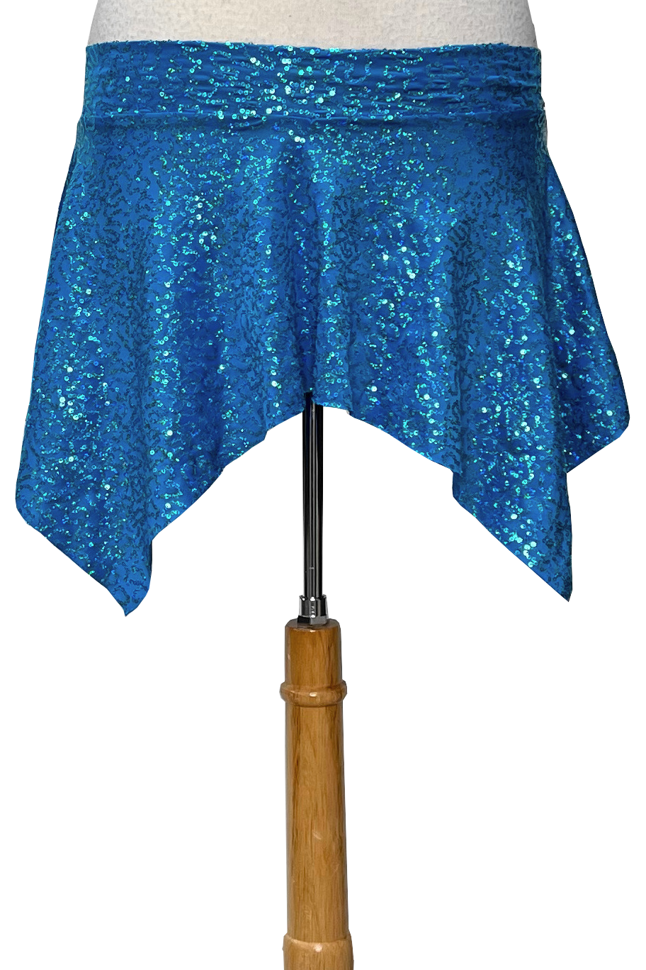 blue athleisure skirt with sequins
