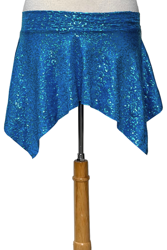 blue athleisure skirt with sequins