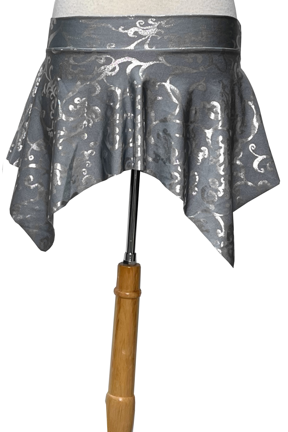 Grey with Silver Scroll Flirt Skirt