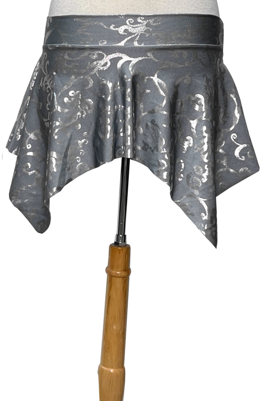 Grey with Silver Scroll Flirt Skirt