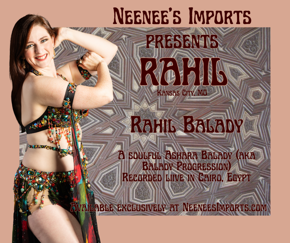 Promotional flyer for belly dance music