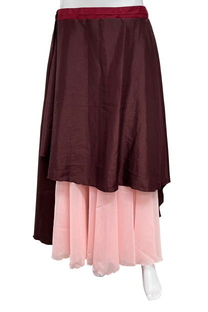 Double layer high low skirt
