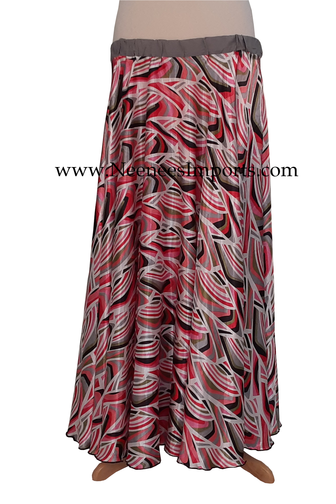 Long patterned skirt