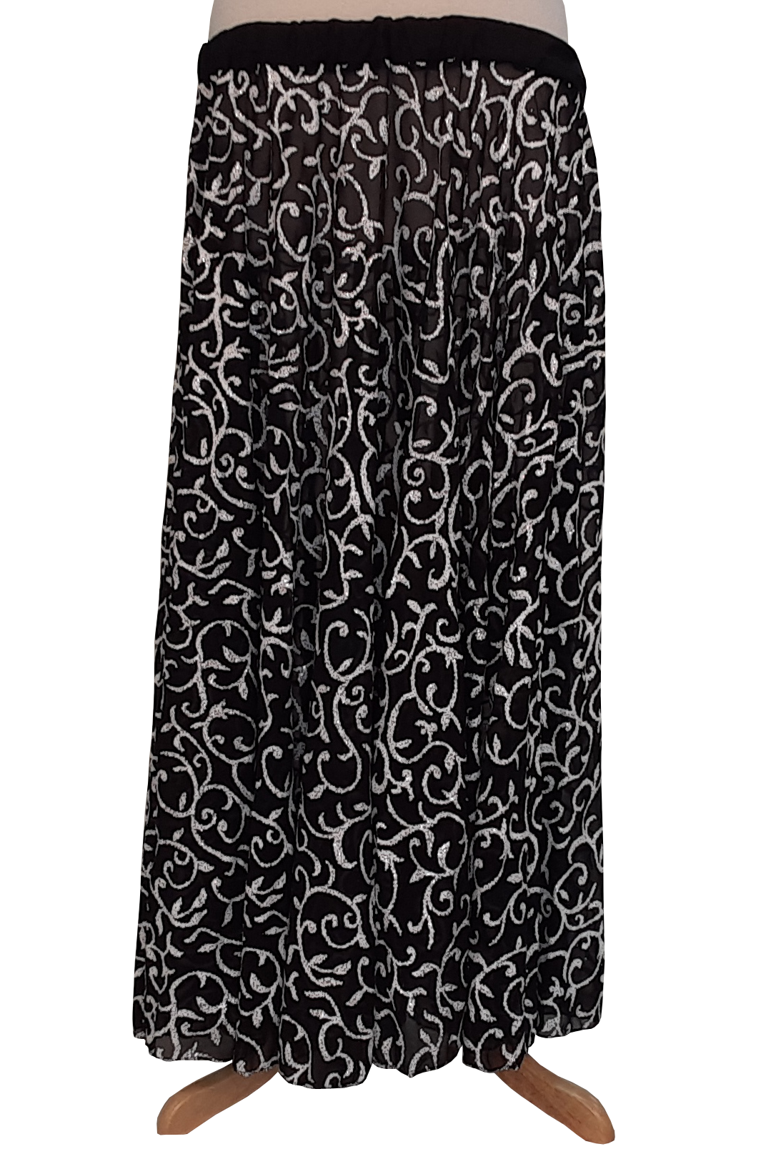 Black and white bellydance skirt