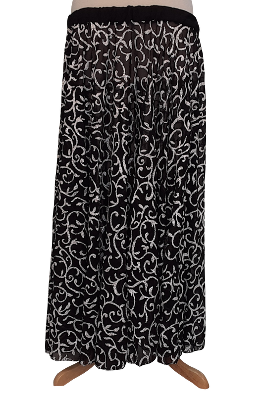 Black and white bellydance skirt