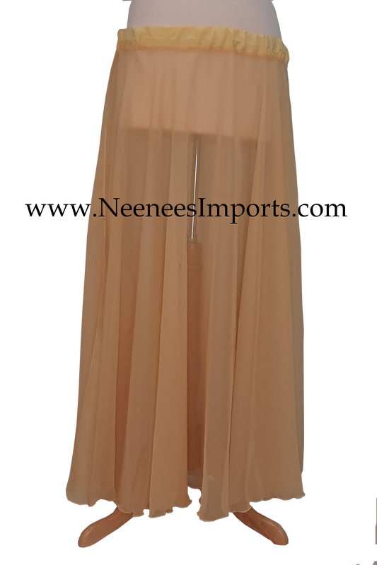 Long sheer beige skirt 