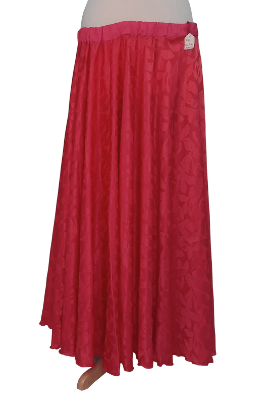 fuchsia circle skirt for bellydance on white background