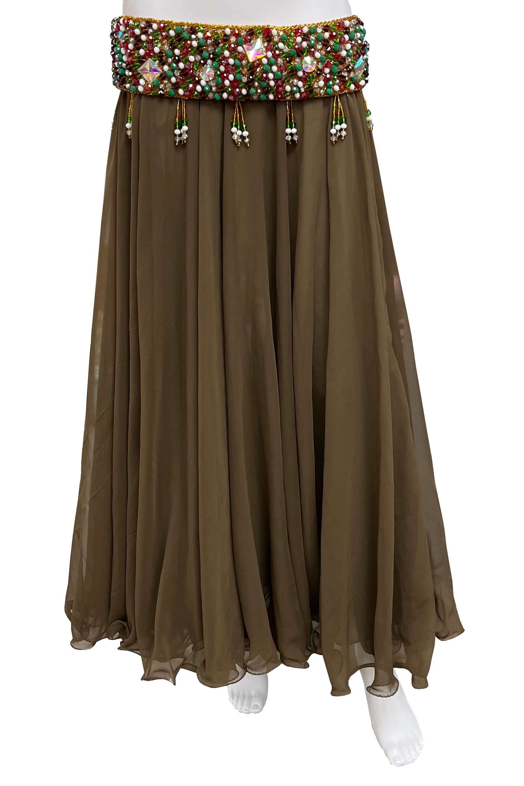 Light brown bellydance circle slirt
