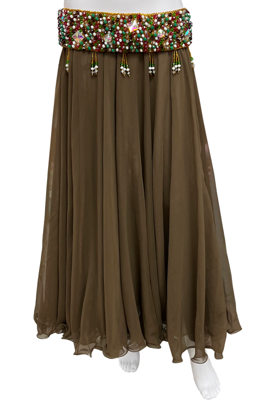 Light brown bellydance circle slirt